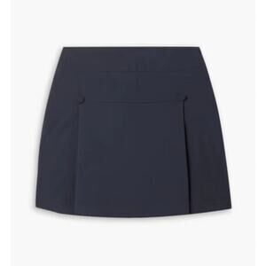 L'Etoile Sport Button Poplin Mini Golf/Tennis Skirt Black Women Size XL NWT